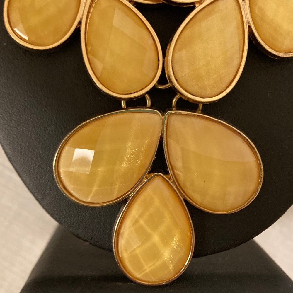 Yellow Floral Statement Necklace - Picture 5 of 5